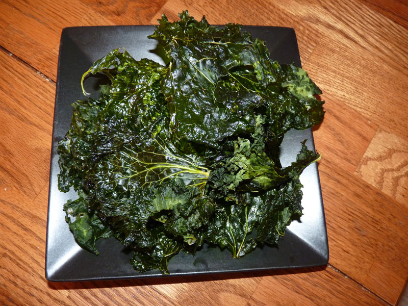 Finished Kale Chips....yum!