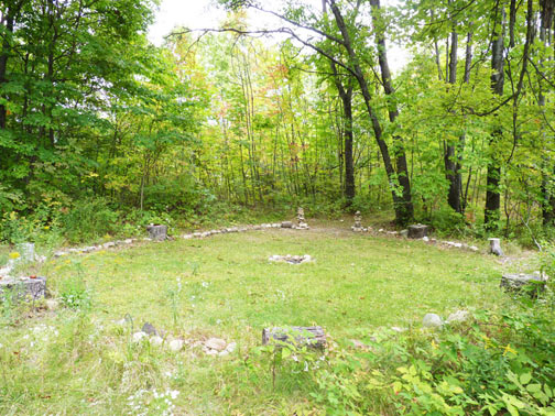 Stones in our grove at the equinox