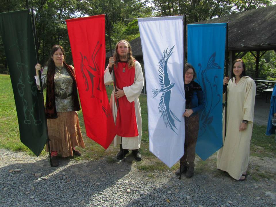 Ritual Banner Carriers! (Photo by John Beckett)