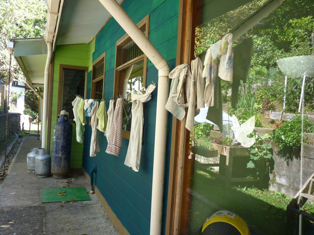 Laundry drying outside 