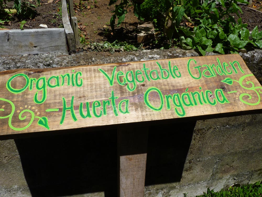 Organic Garden Sign at Sustainable Institute