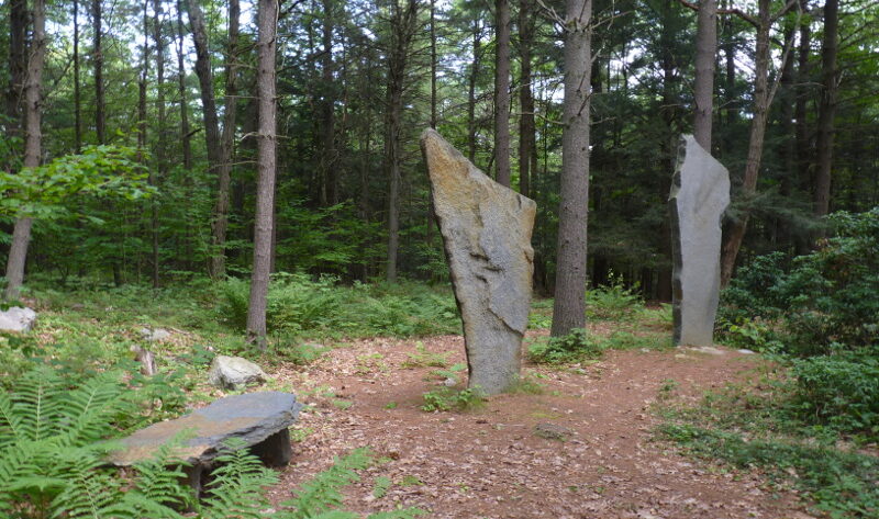 A stone circle at Sirius Ecovillage--rebuilding sacred landscape features