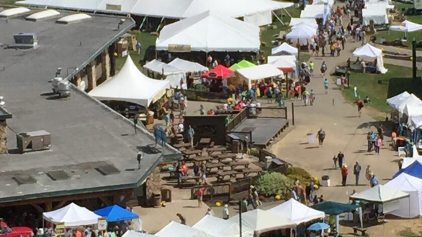 A view of some of the fair from the ski lift ride I took! This is maybe 40% of the fair.