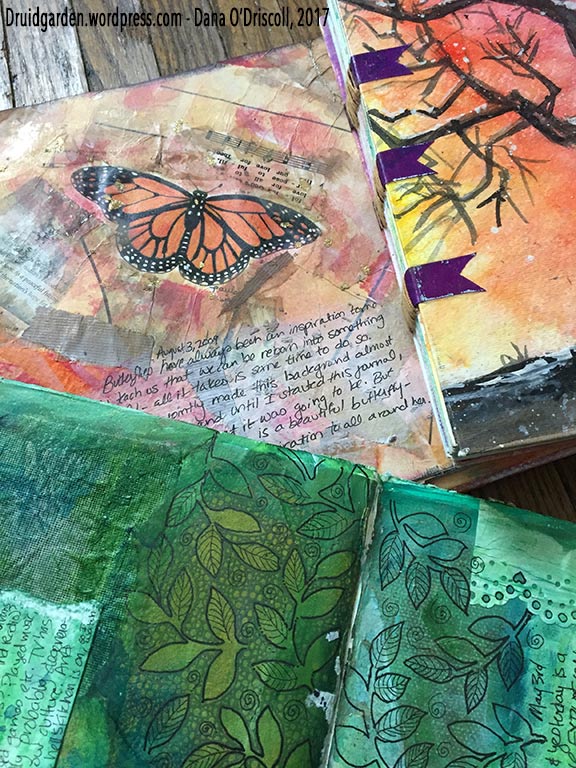 Some journals that are mixed media/collage with spiritual themes...