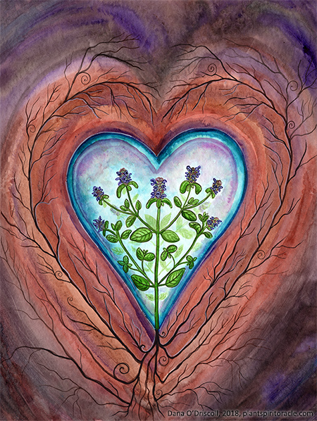 Loving the Land (All Heal from the Plant Spirit Oracle, my in-progress oracle deck)