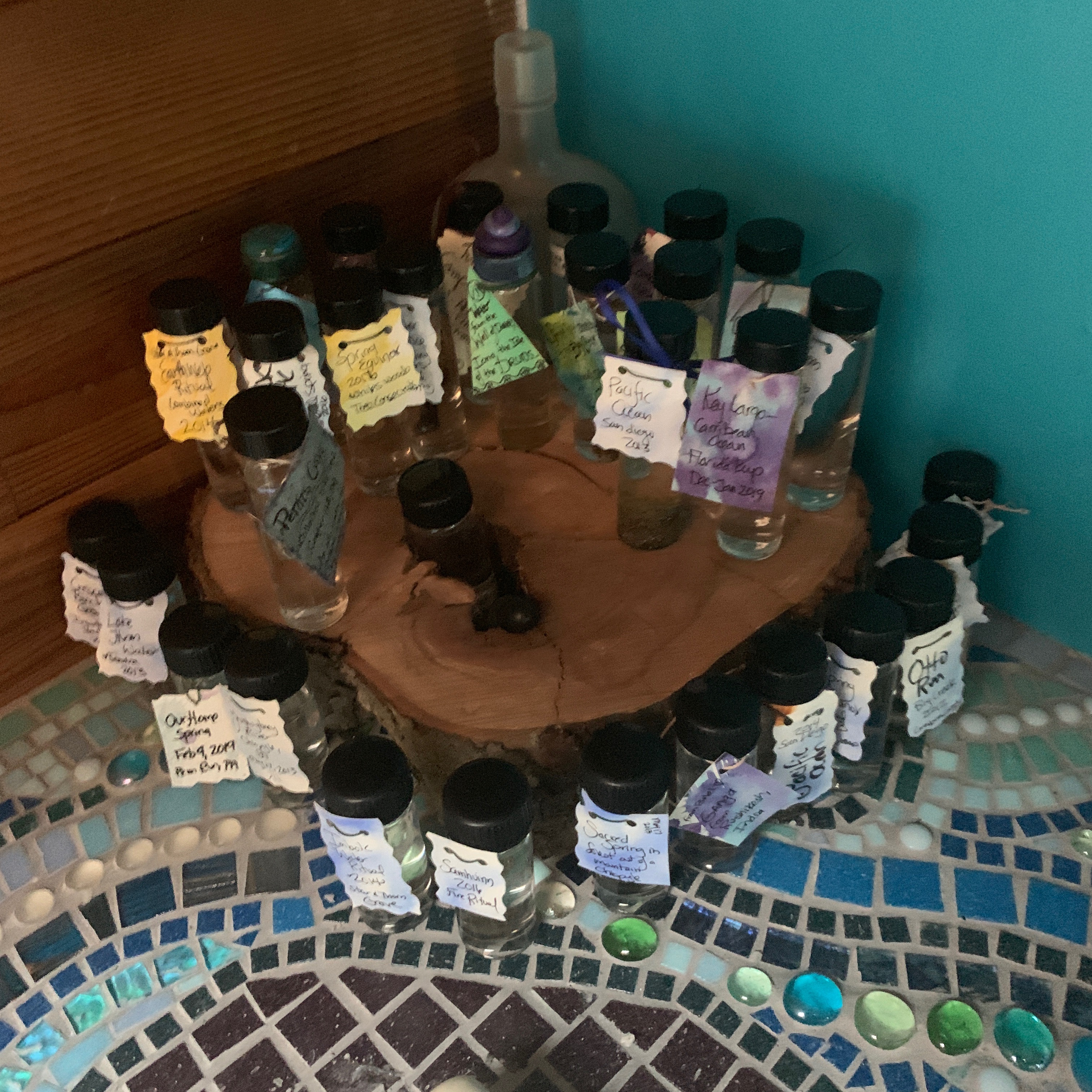 My sacred water shrine, which currently may be in need of expansion!