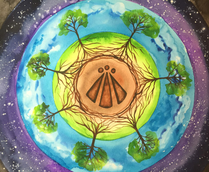 The Awen, representing among many things in the druid tradition, the three paths of the tradition