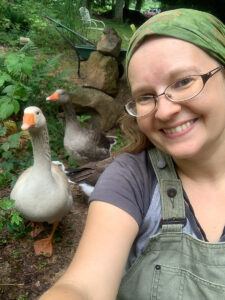 A druid in nature with her flock!