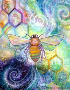 One of the paintings in my druid quarter animals series! This is the center/spirit. I love this painting.