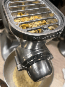 Grinding nutmeats with the Kitchenaid grain mill! So great!