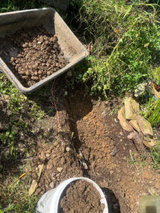 Digging and digging rocks...it is a process