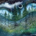 I painted this piece after seeing this landscape in my dream. You can use it to journey inward!