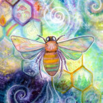 One of the paintings in my druid quarter animals series! This is the center/spirit. I love this painting.